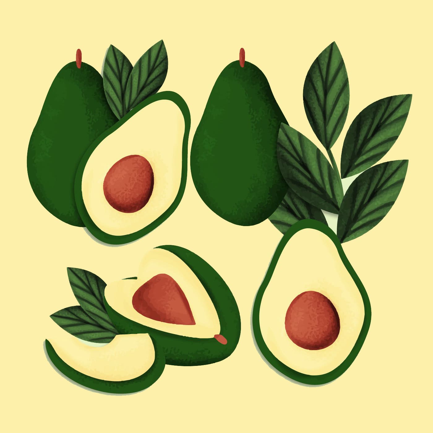 Векторное авокадо