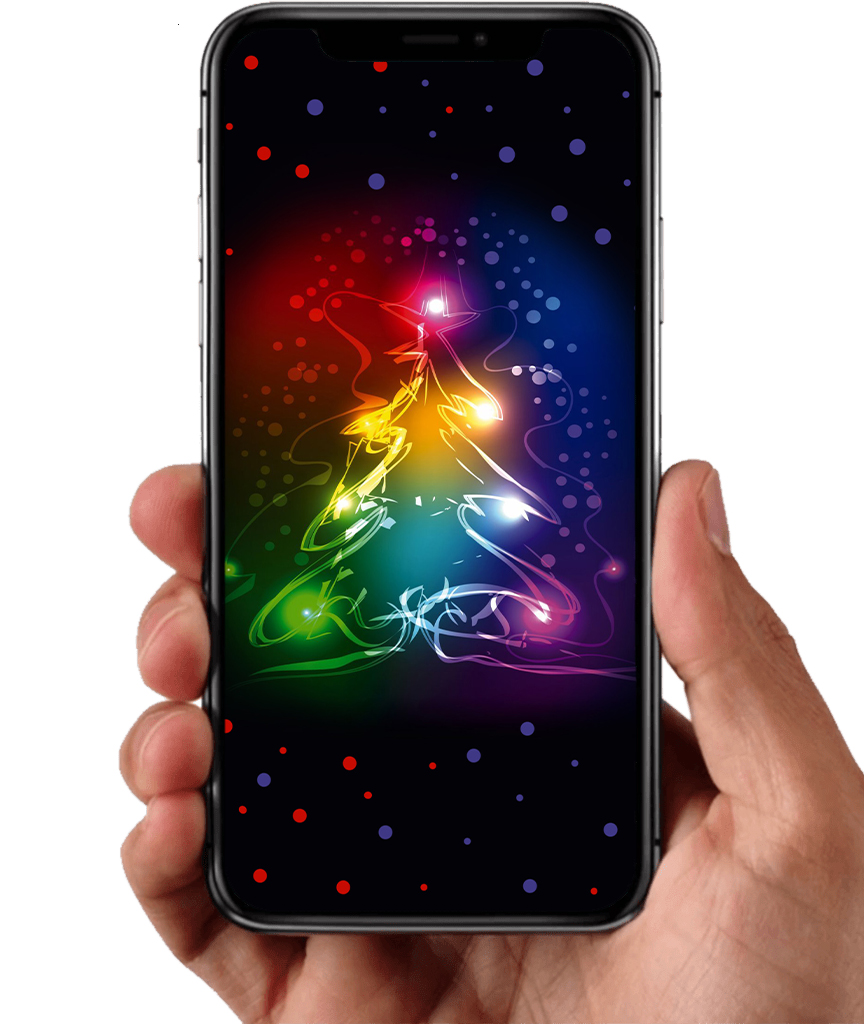 Weihnachtsbaum und Baumschmuck Handy Hintergrundbilder
