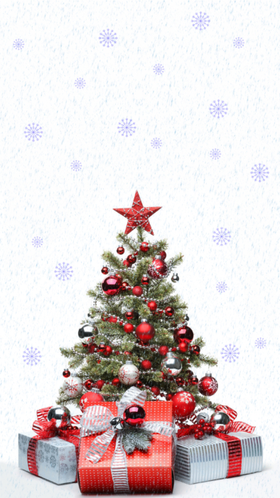 Fondos de pantalla celular de árboles de Navidad y decoraciones