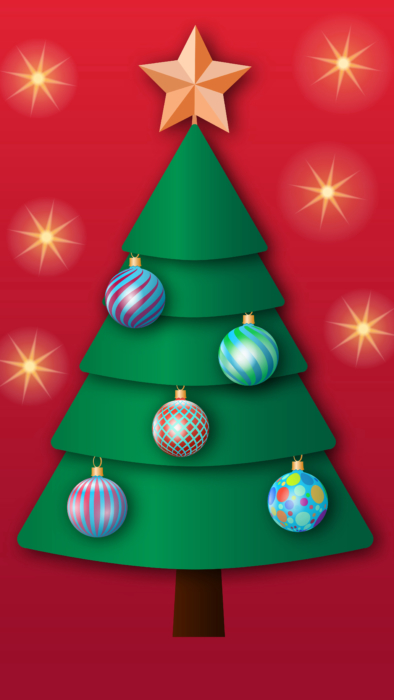 Vánoční strom a ozdoby na stromeček Tapety na mobil zdarma