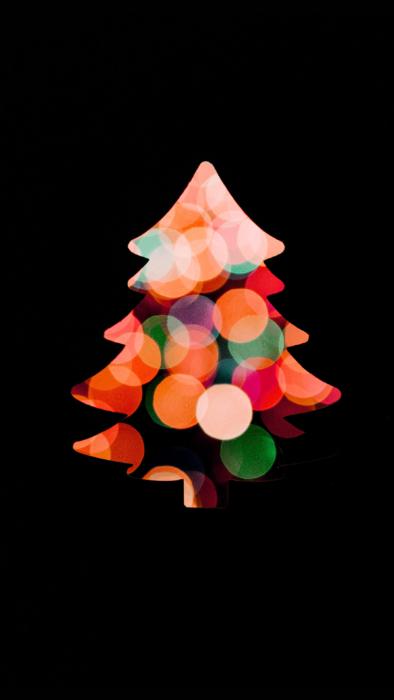 携帯電話の壁紙クリスマスツリーと木の装飾