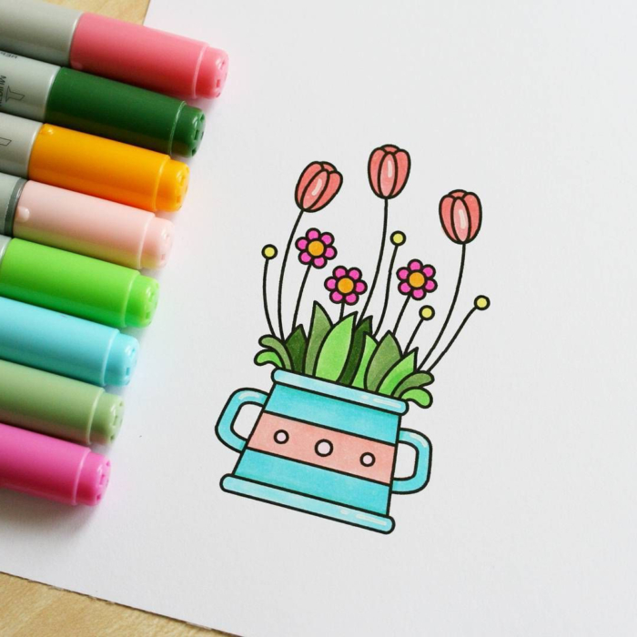 Drawings With Felt-Tip Pens For Sketching
