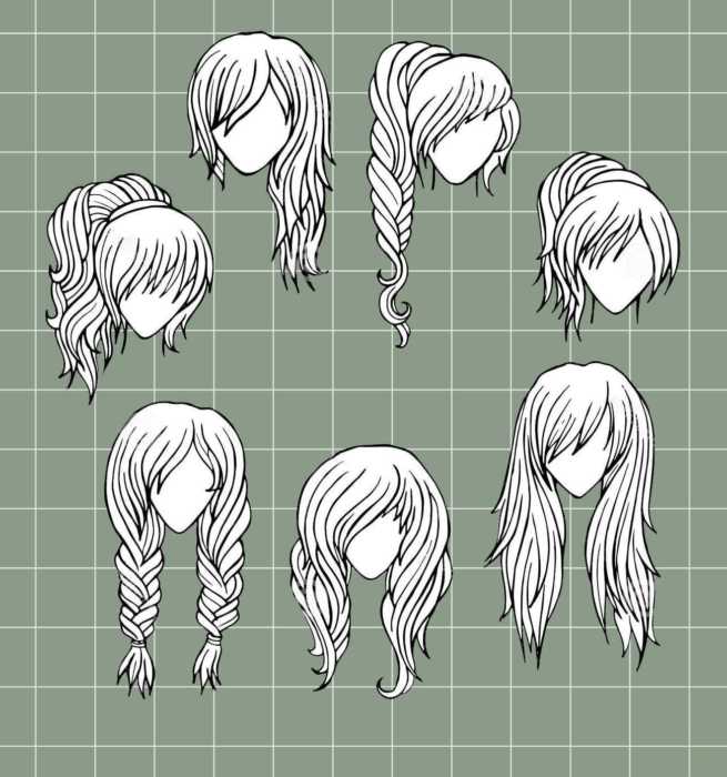 Anime Girls Hair Scetch  Notability Gallery