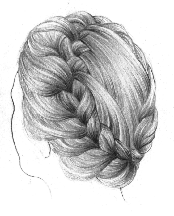 Hair Study Pencil Sketch