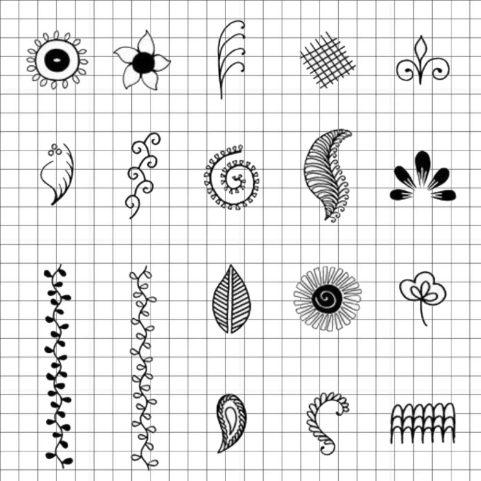 Muster Zeichnungen zum Skizzieren