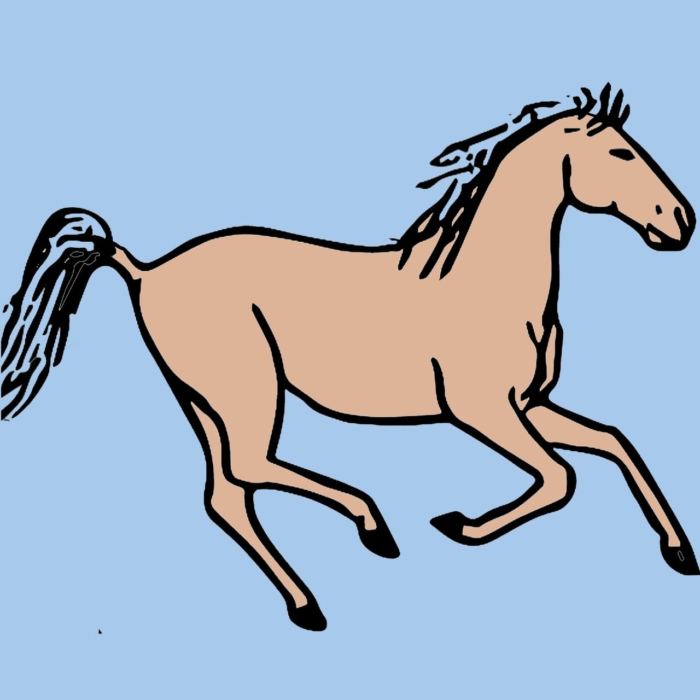 スケッチ用の馬の絵