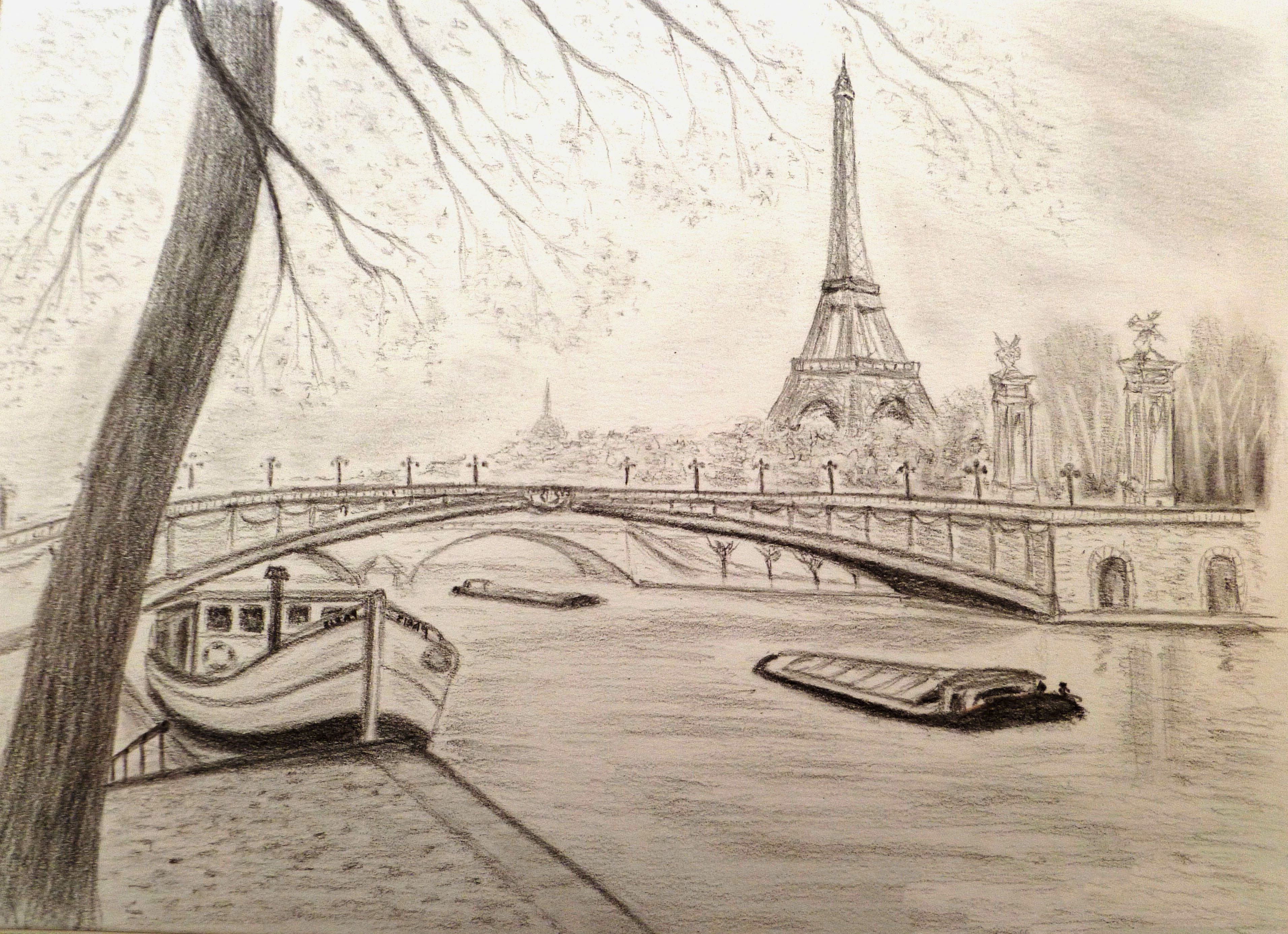 Dessins Au Crayon De Paysages Pour Esquisser