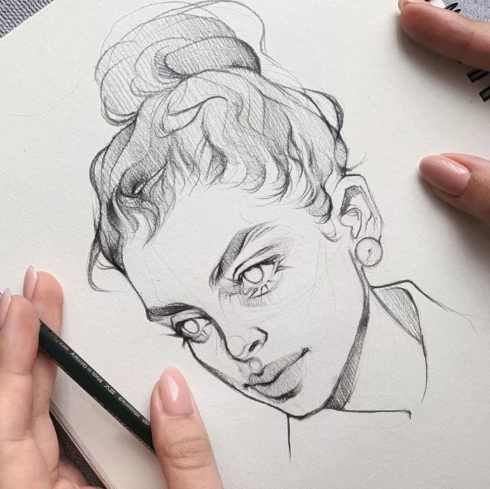 Porträts mit Bleistift gezeichnet - 100 Zeichnungen zum Skizzieren