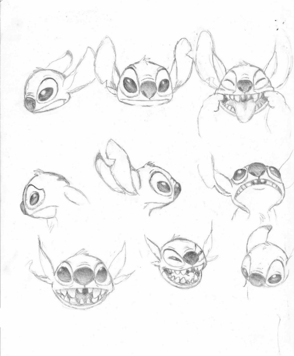 stitch alien form drawing