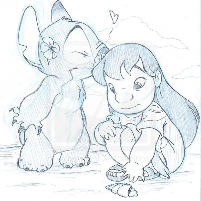 Stitch dessins et des images pour faire des croquis