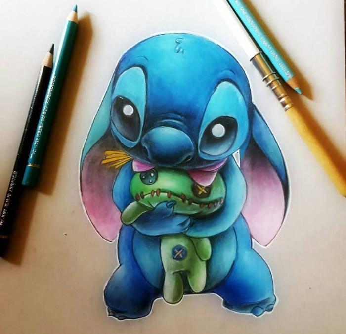 Stitch Pencil Drawing