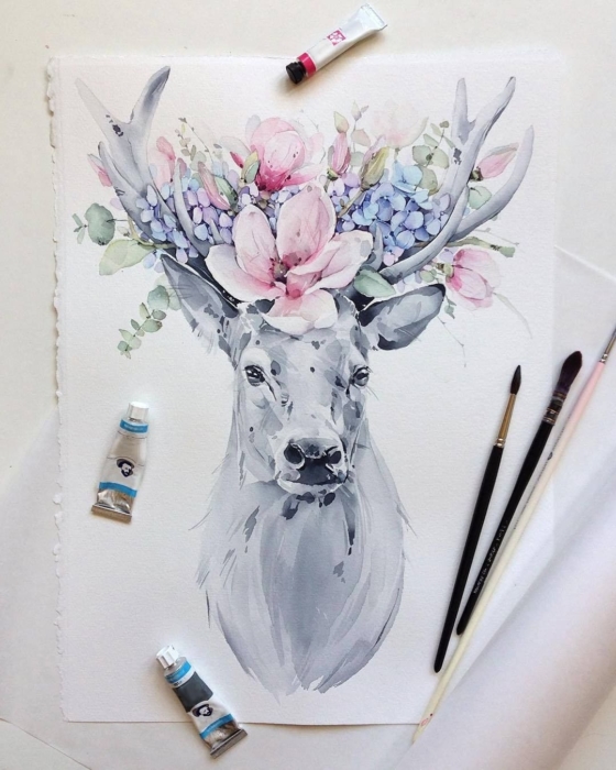 Desenhos em aquarela para desenhar