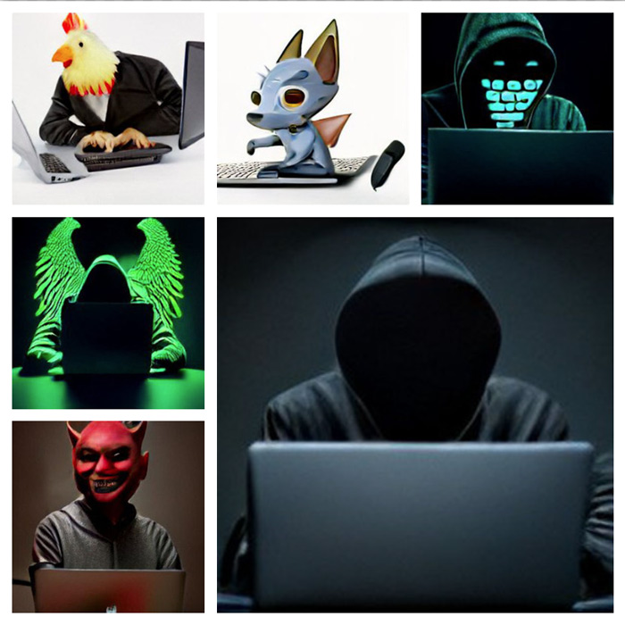 Avatares e imágenes de perfil de piratas informáticos