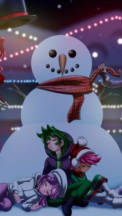 アニメのクリスマスの電話の壁紙