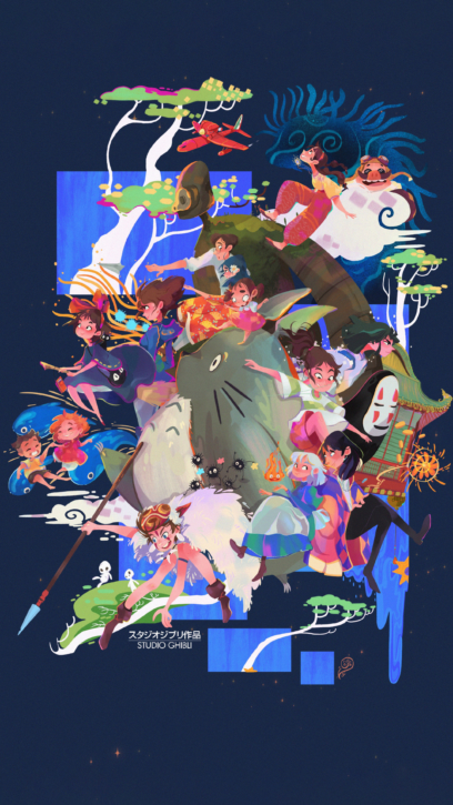 Телефонные обои студии Ghibli 2k, 4k бесплатно