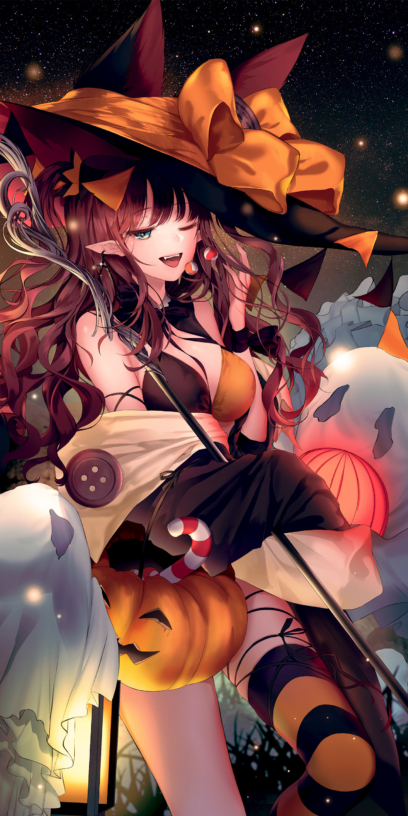 Fundo Imagem Fofa Para Papel De Parede De Halloween Do Anime