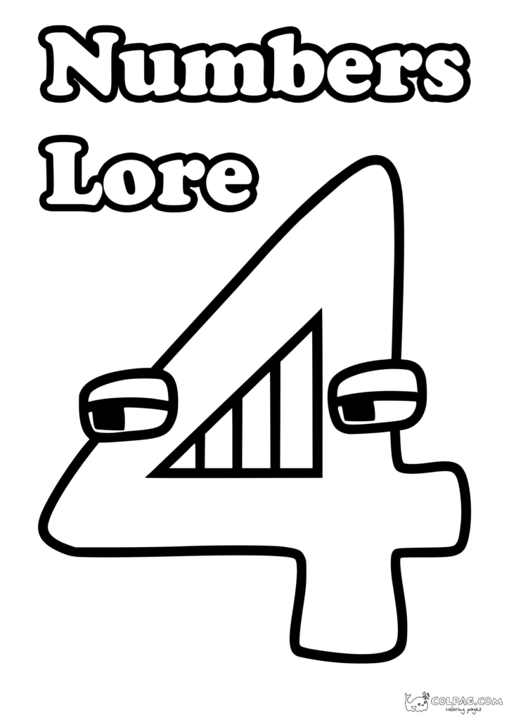 Dibujos para colorear de todos los dígitos del 0 al 9 (Numbers Lore)