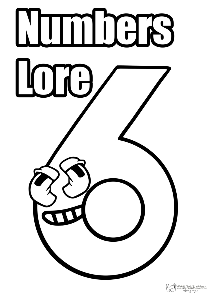 Dibujos para colorear de todos los dígitos del 0 al 9 (Numbers Lore)