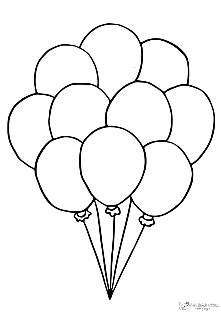 Kolorowanki z balonami do druku