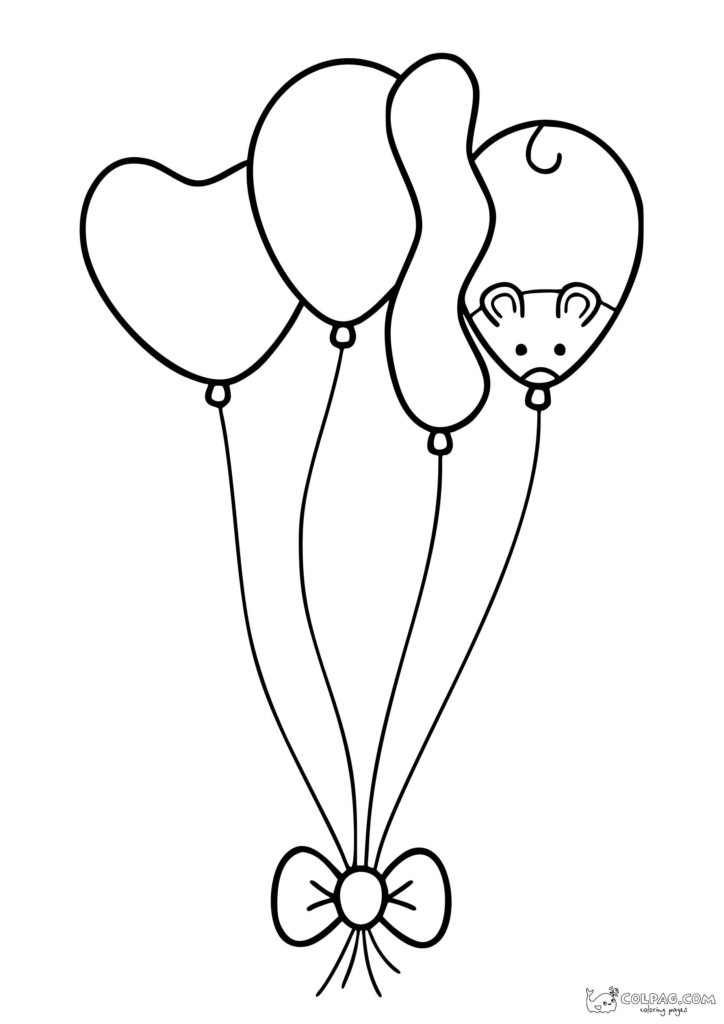 Desenhos de balões para colorir
