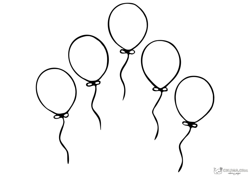 Druckbare Ausmalbilder von Luftballons