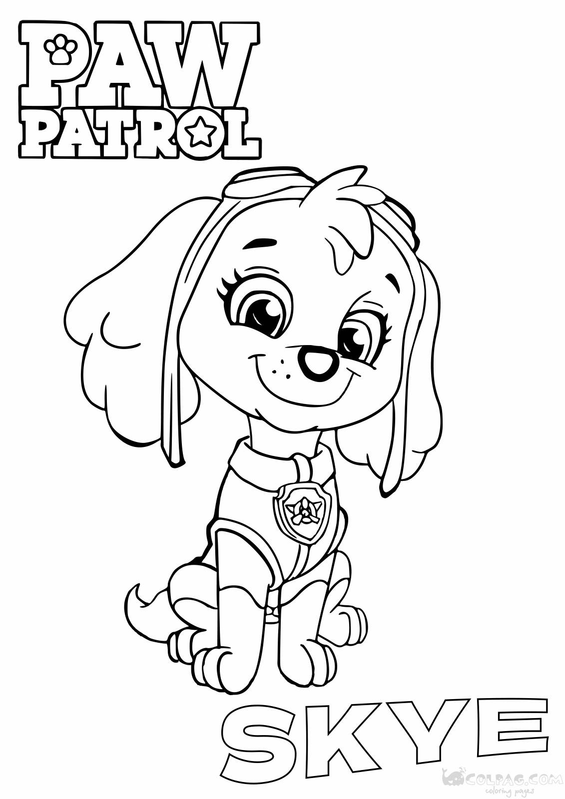 Dibujos para colorear de Skye de PAW Patrol
