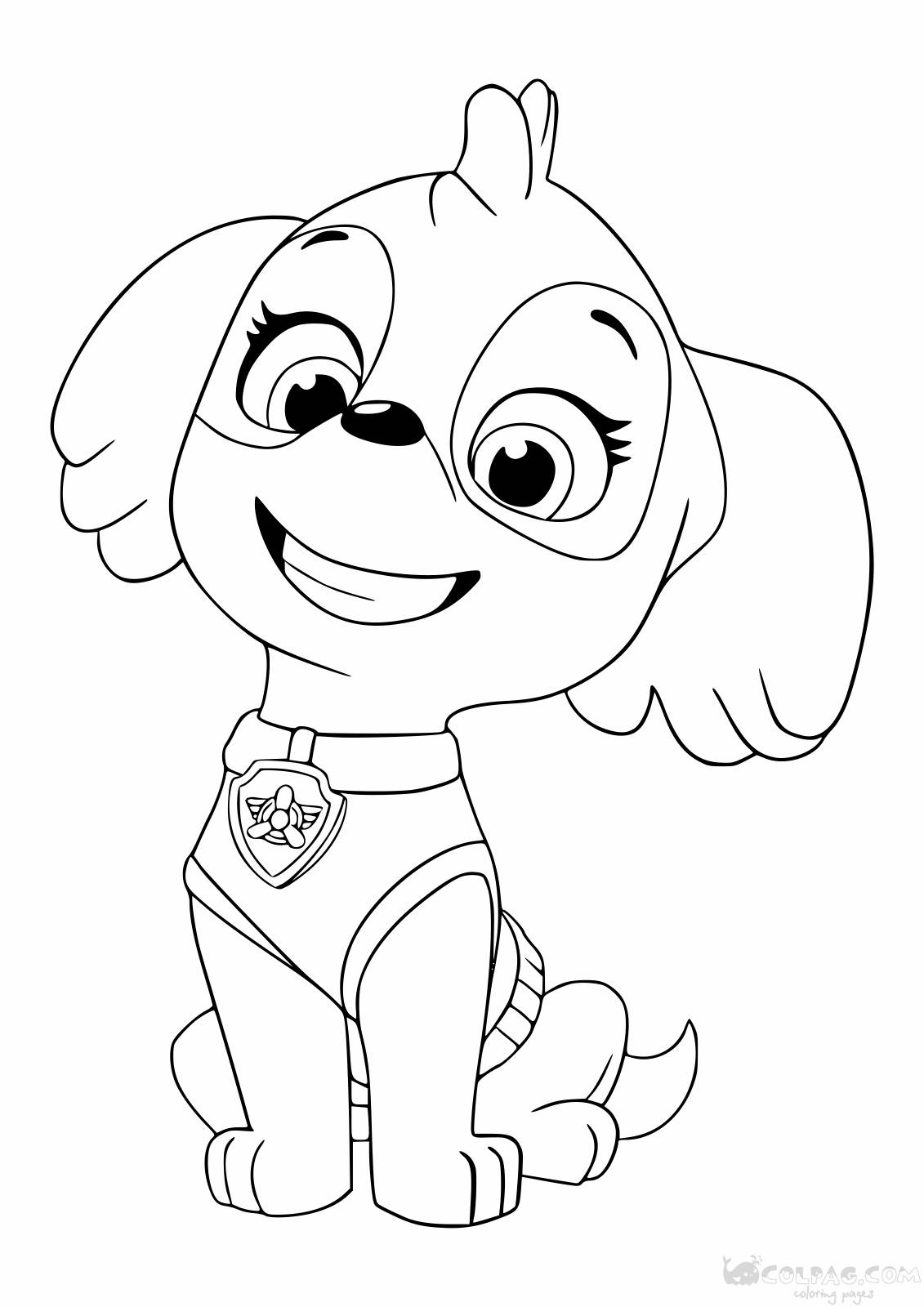 Desenhos para colorir de Skye da Patrulha Canina