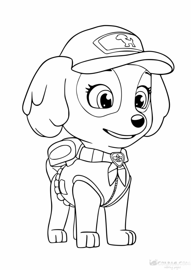 Coloring Pages of Everest From Paw Patrol