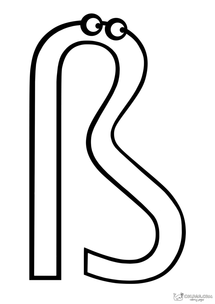 Ausmalbilder des Buchstabens ß - Alphabet Lore