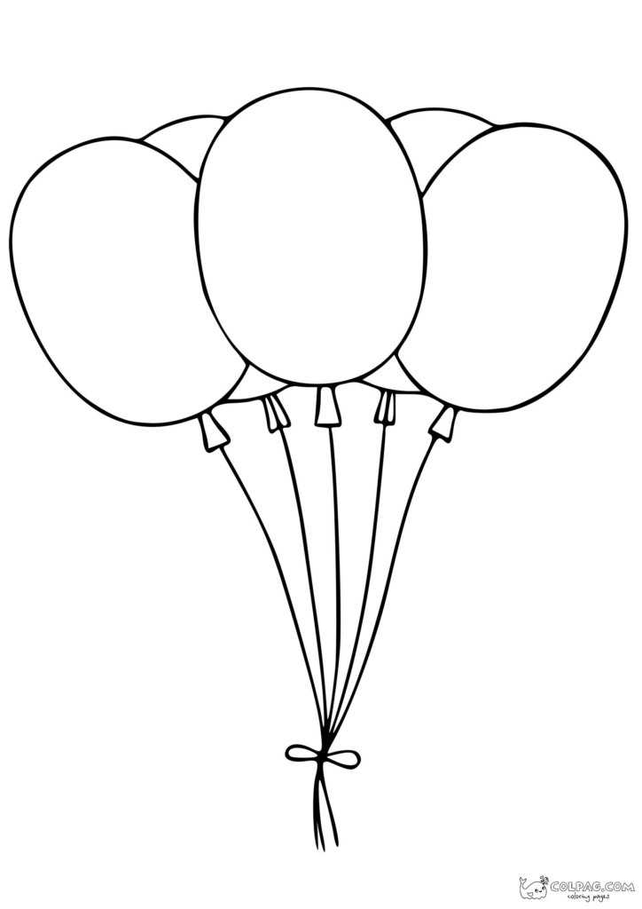Druckbare Ausmalbilder von Luftballons