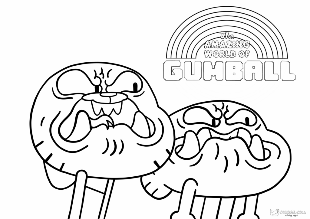 Desenhos Gumball para colorir 🏐 –