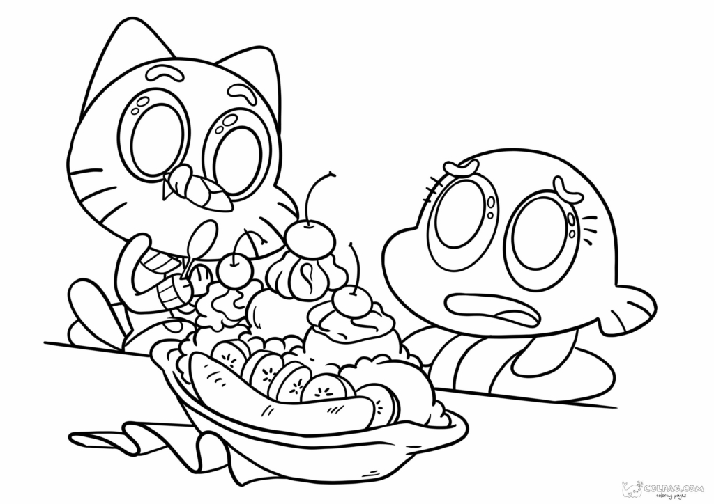 Coloring Pages of The Amazing World of Gumball