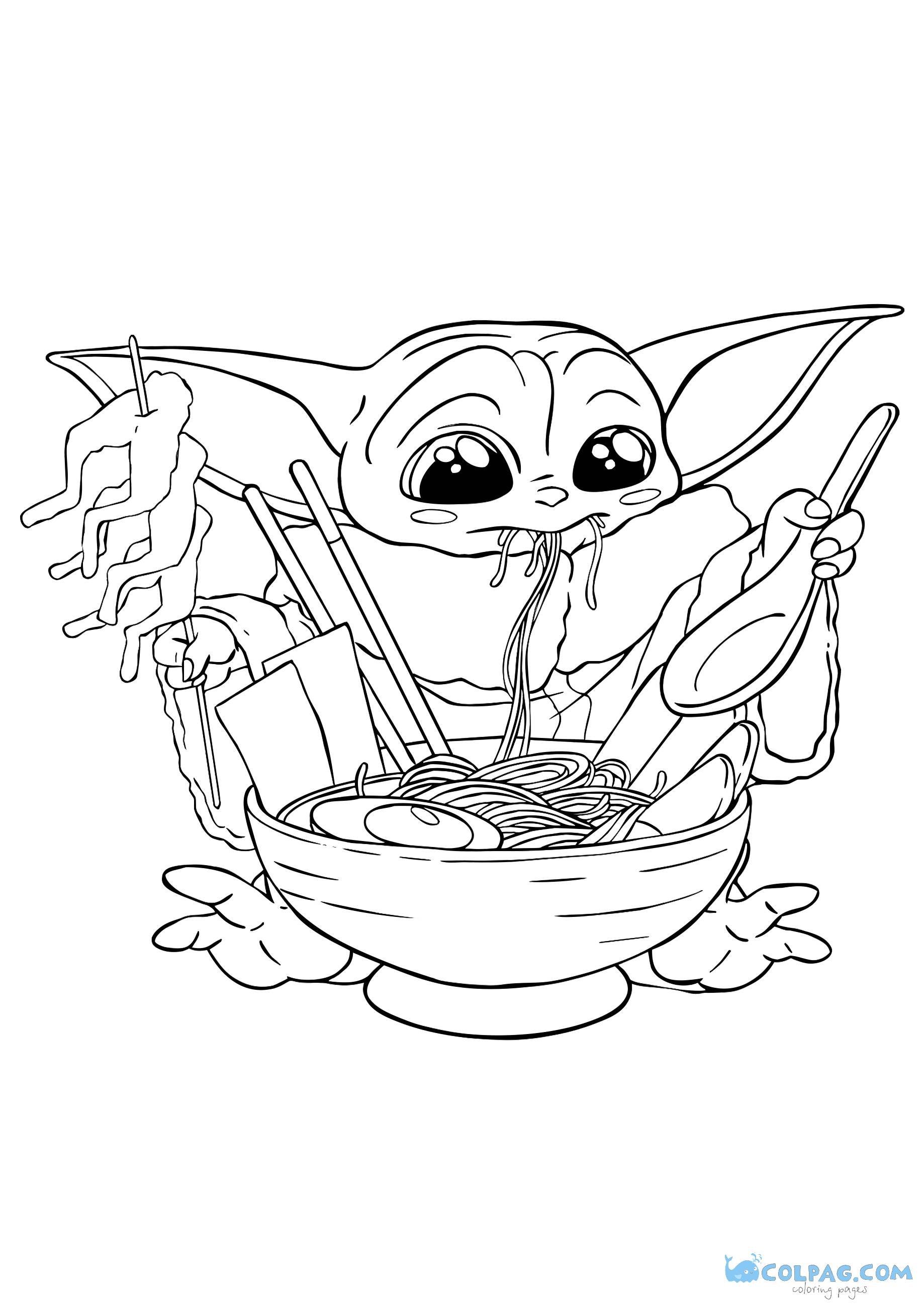 Baby Yoda New Printable Coloring Pages