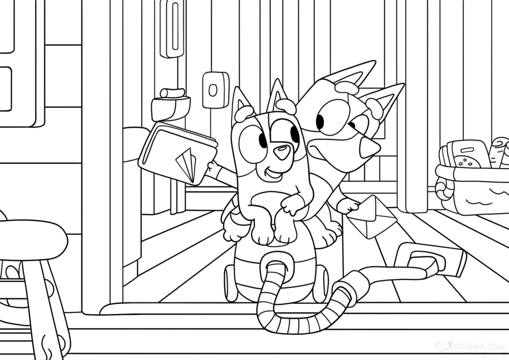 Bluey And Bingo Coloring Pages