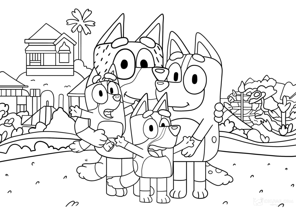 Bluey And Bingo Coloring Pages