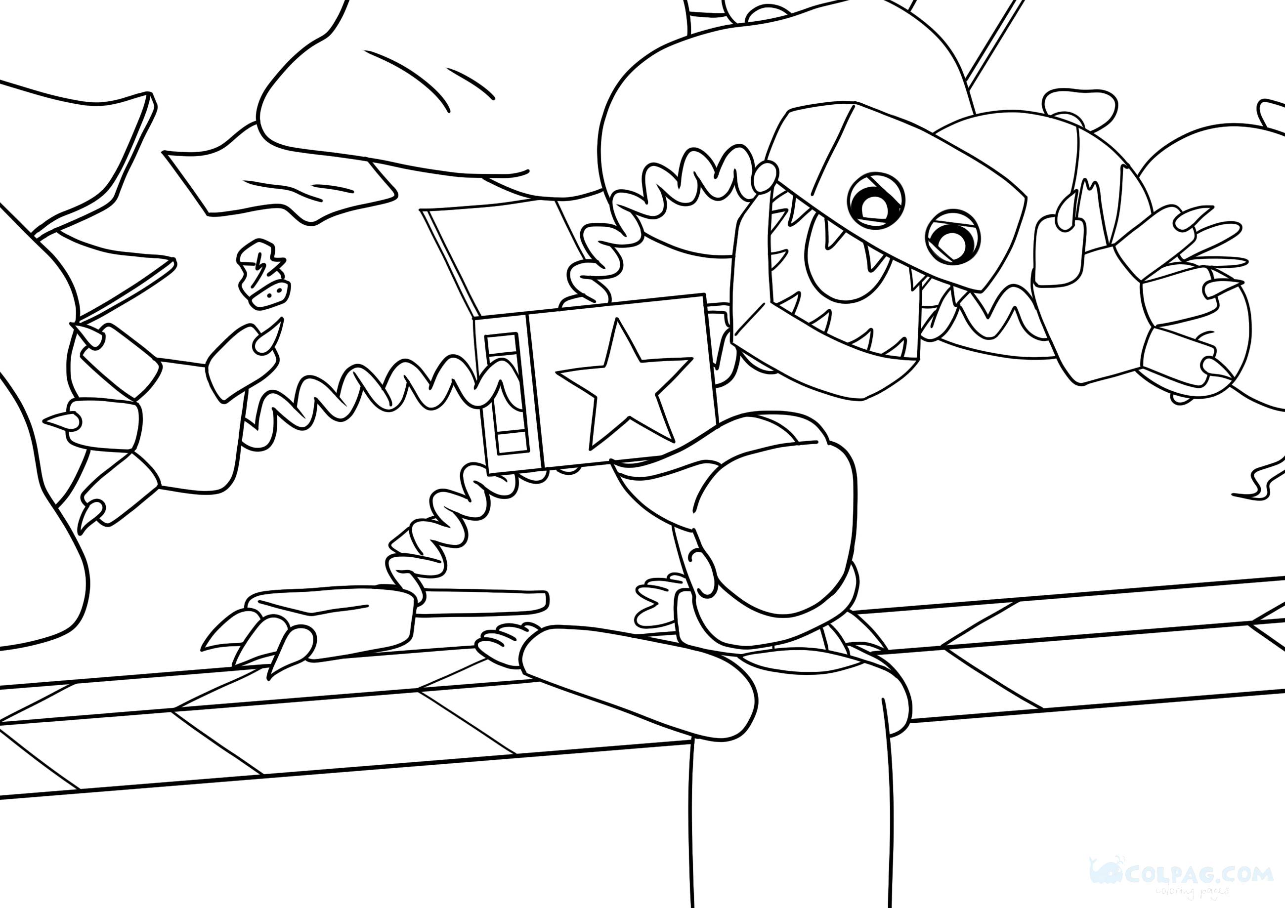 Desenhos para colorir do Project Playtime Boxy Boo - Desenhos para colorir  gratuitos para impressão