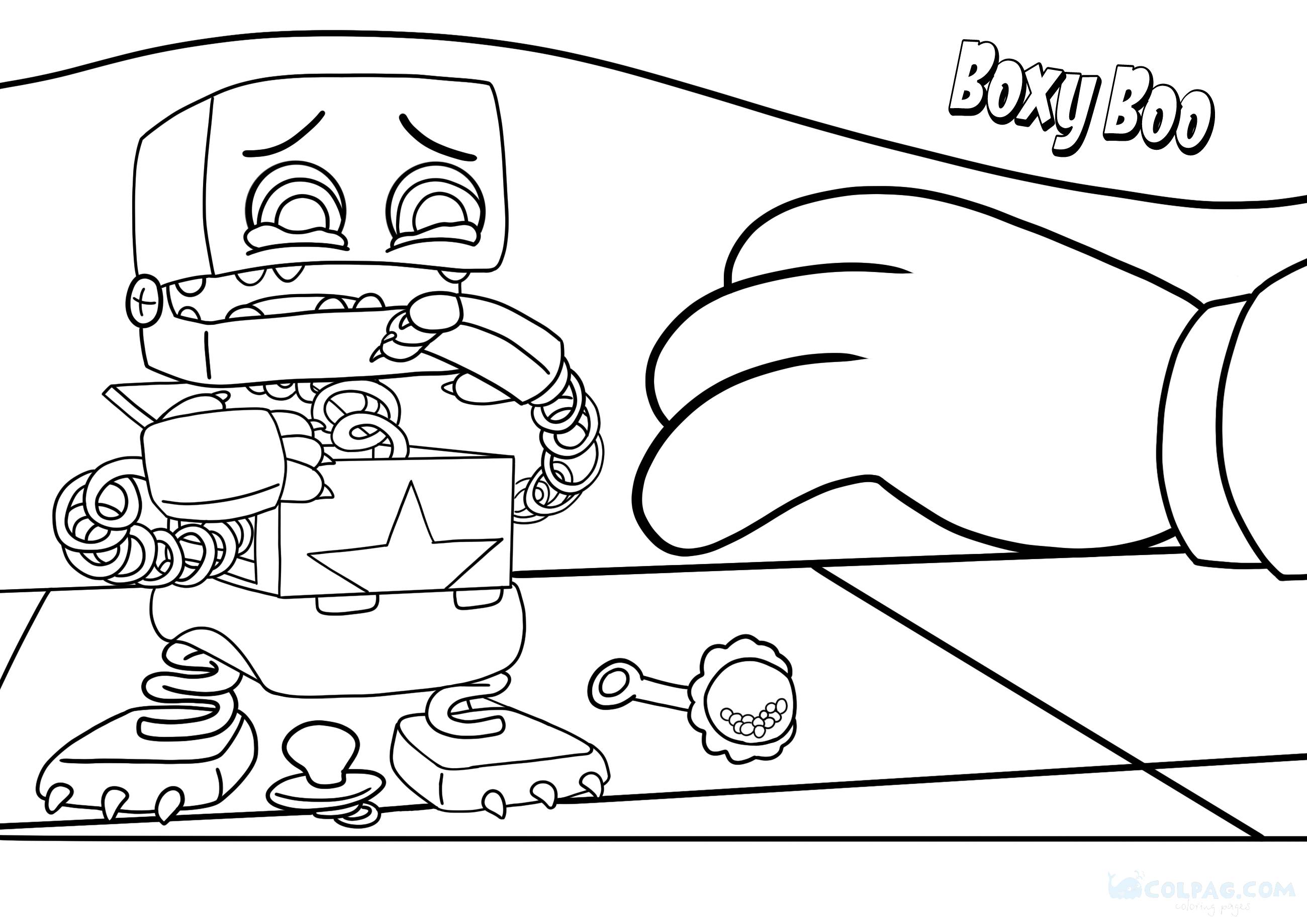 Coloring page Project Playtime : Boxy Boo & Mommy Long Legs 21