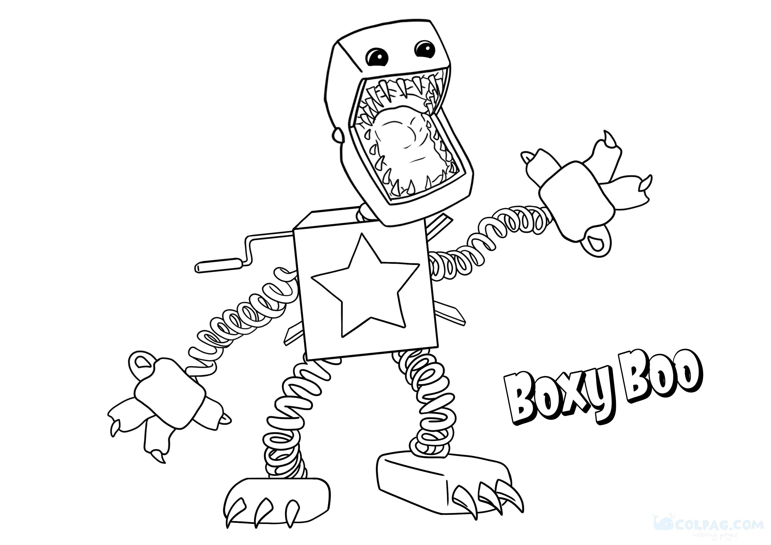 Disegni da colorare di Boxy Boo (Progetto: Playtime)