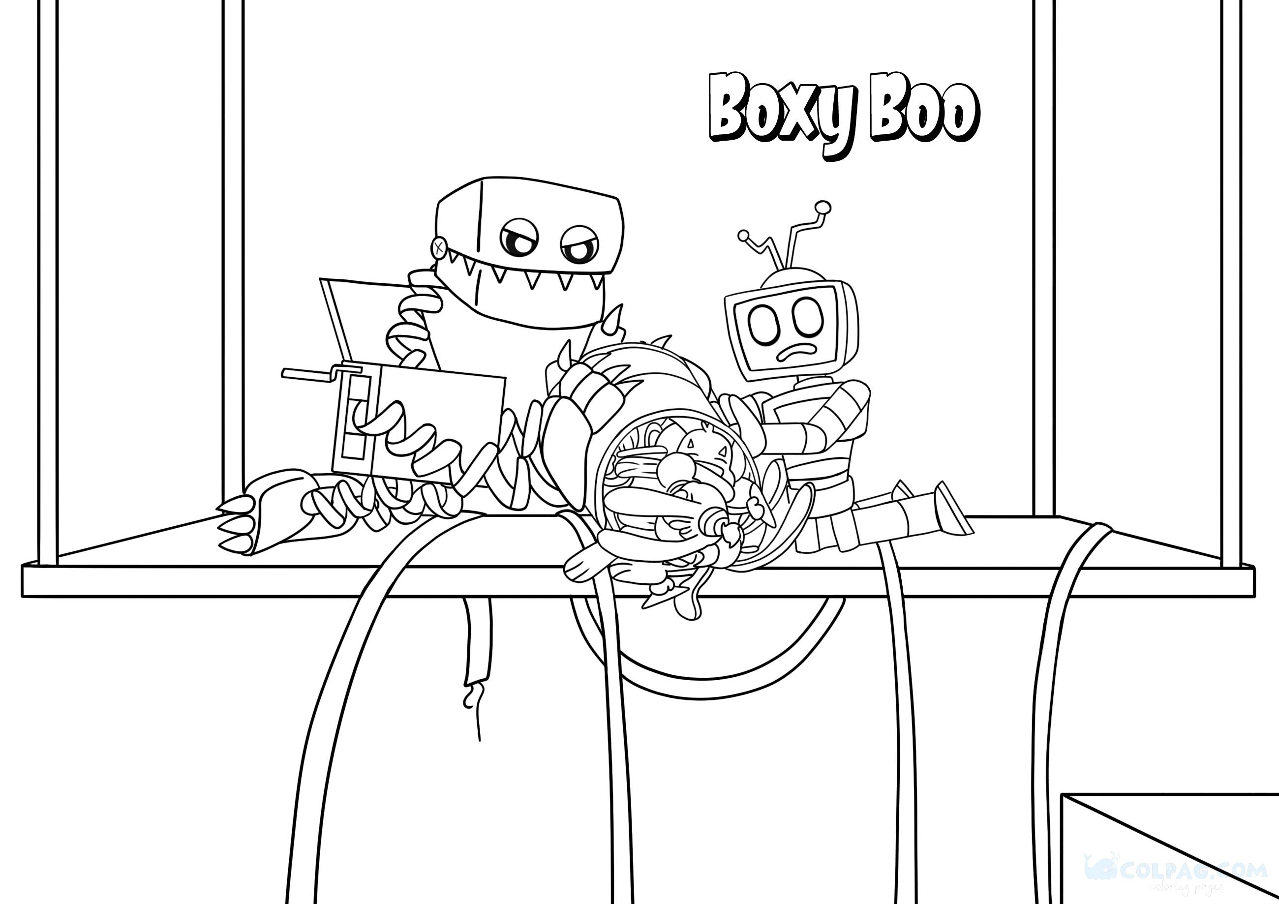 Desenhos para colorir de Boxy Boo (Projeto: Playtime)