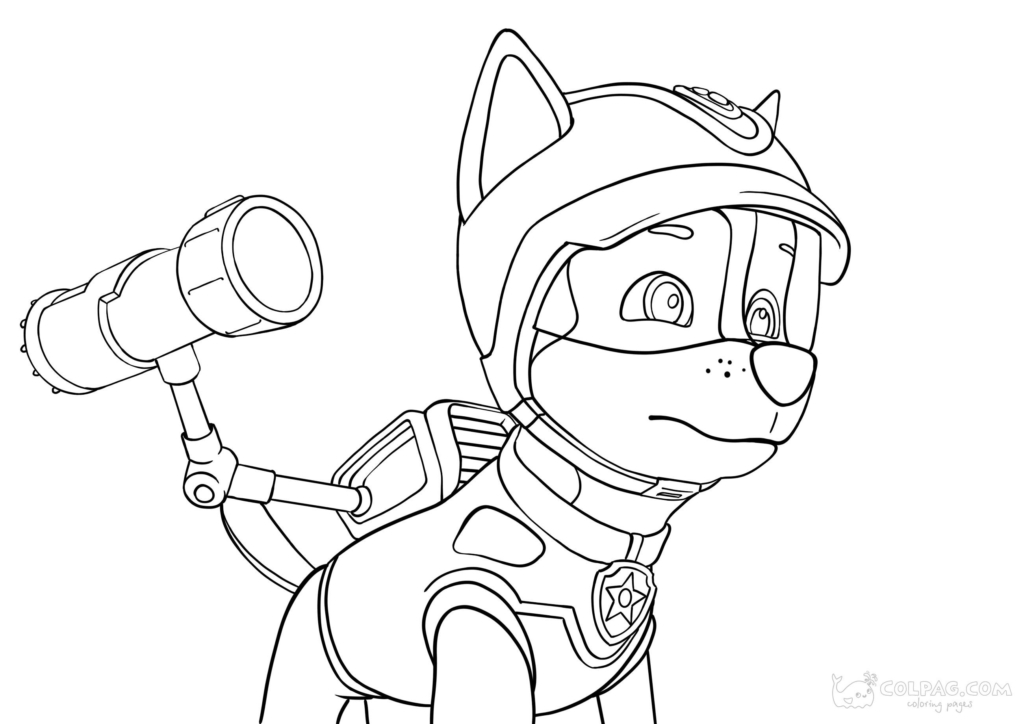 Coloring Pages of Chase From Paw Patrol