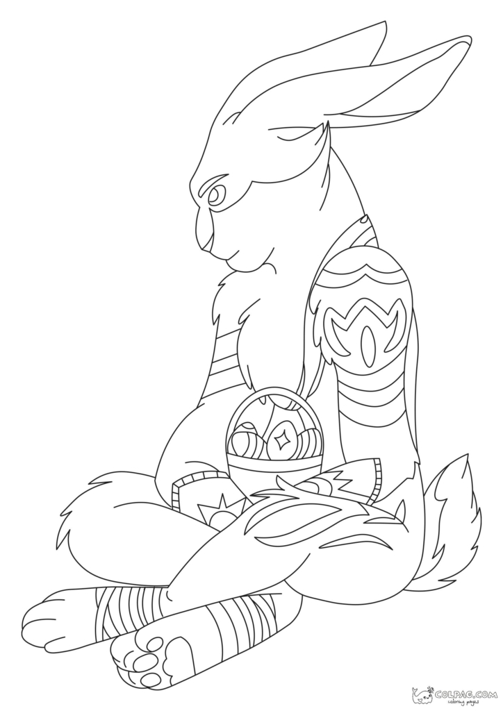 Desenhos do Bunnymund Coelhinho da Páscoa para colorir