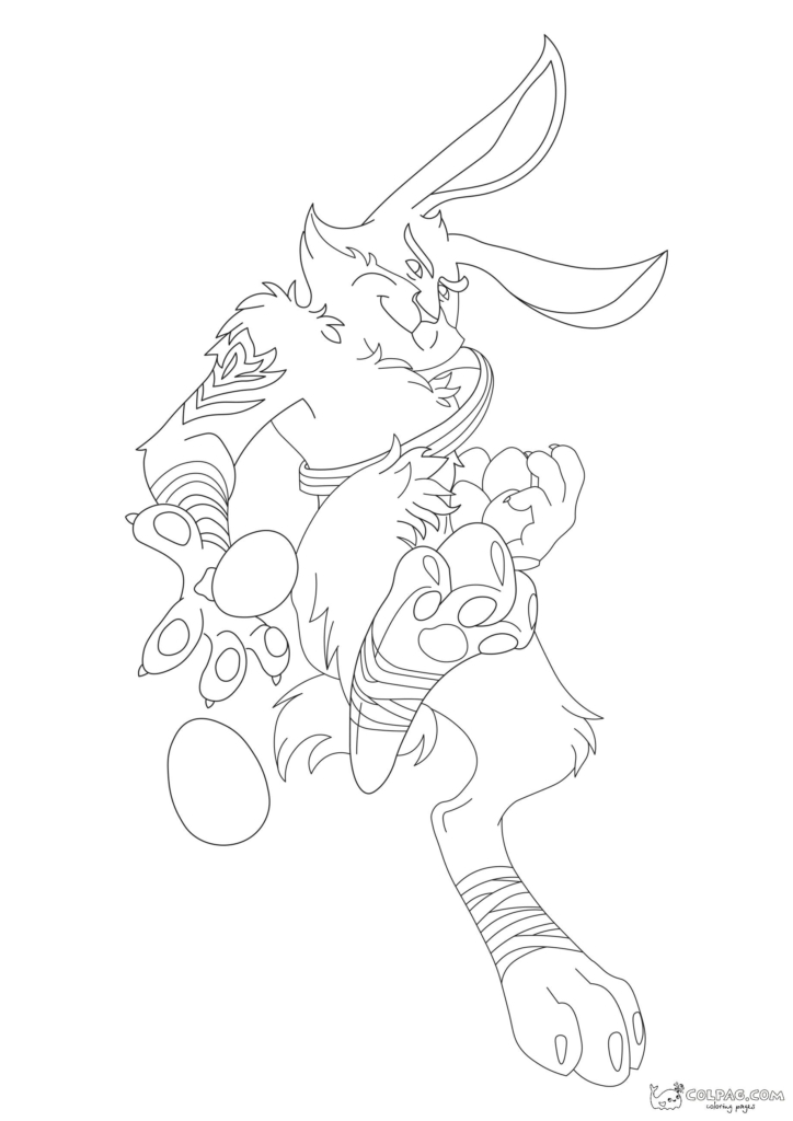 Desenhos do Bunnymund Coelhinho da Páscoa para colorir