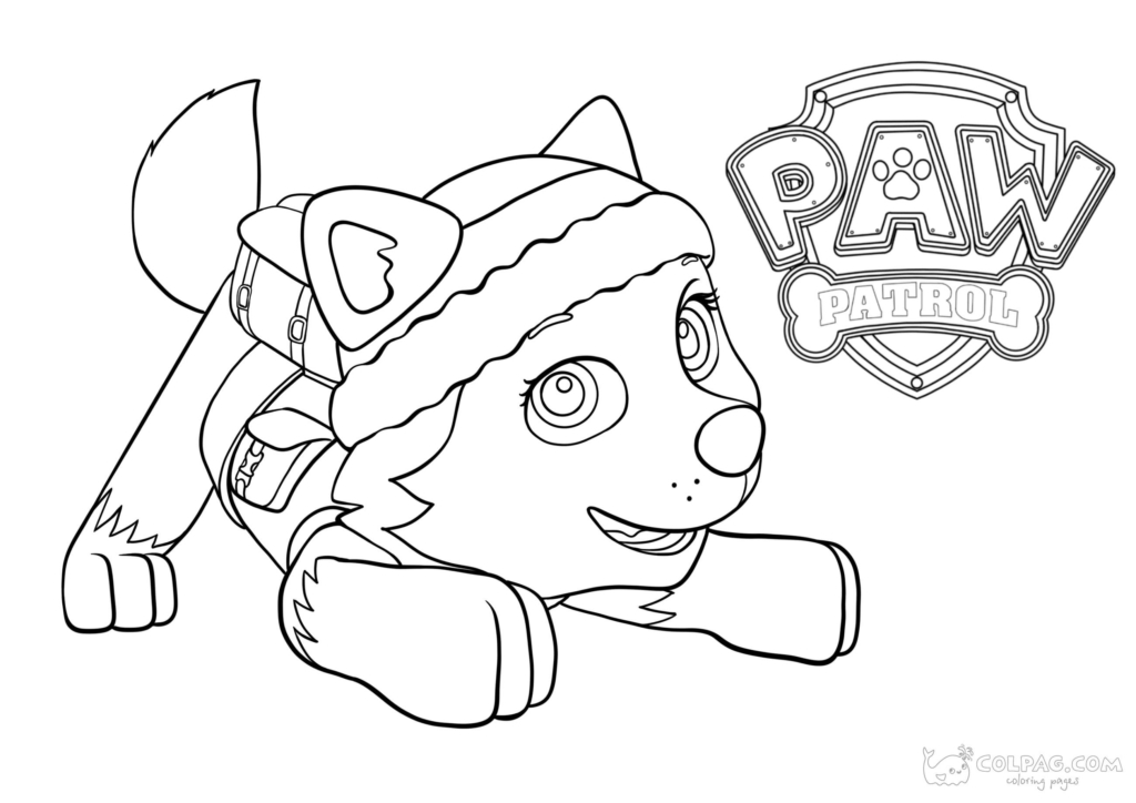 Coloring Pages of Everest From Paw Patrol
