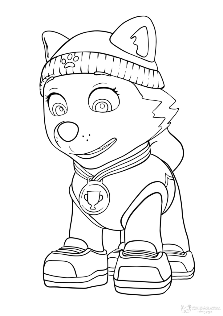 Coloring Pages of Everest From Paw Patrol