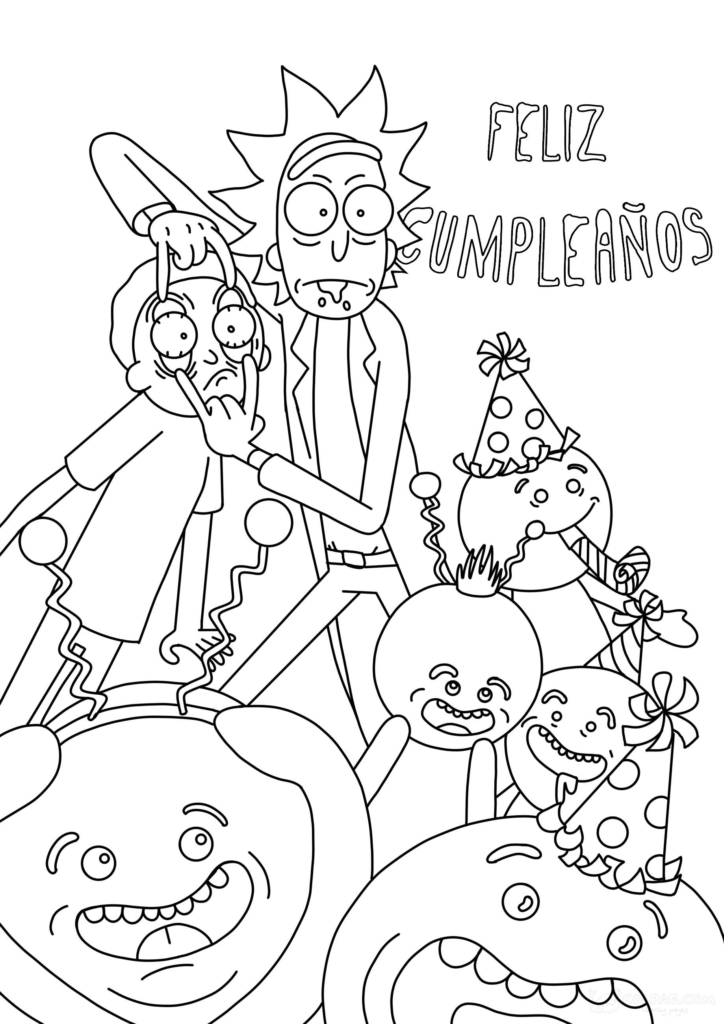 Dibujos para colorear de Feliz cumpleaños