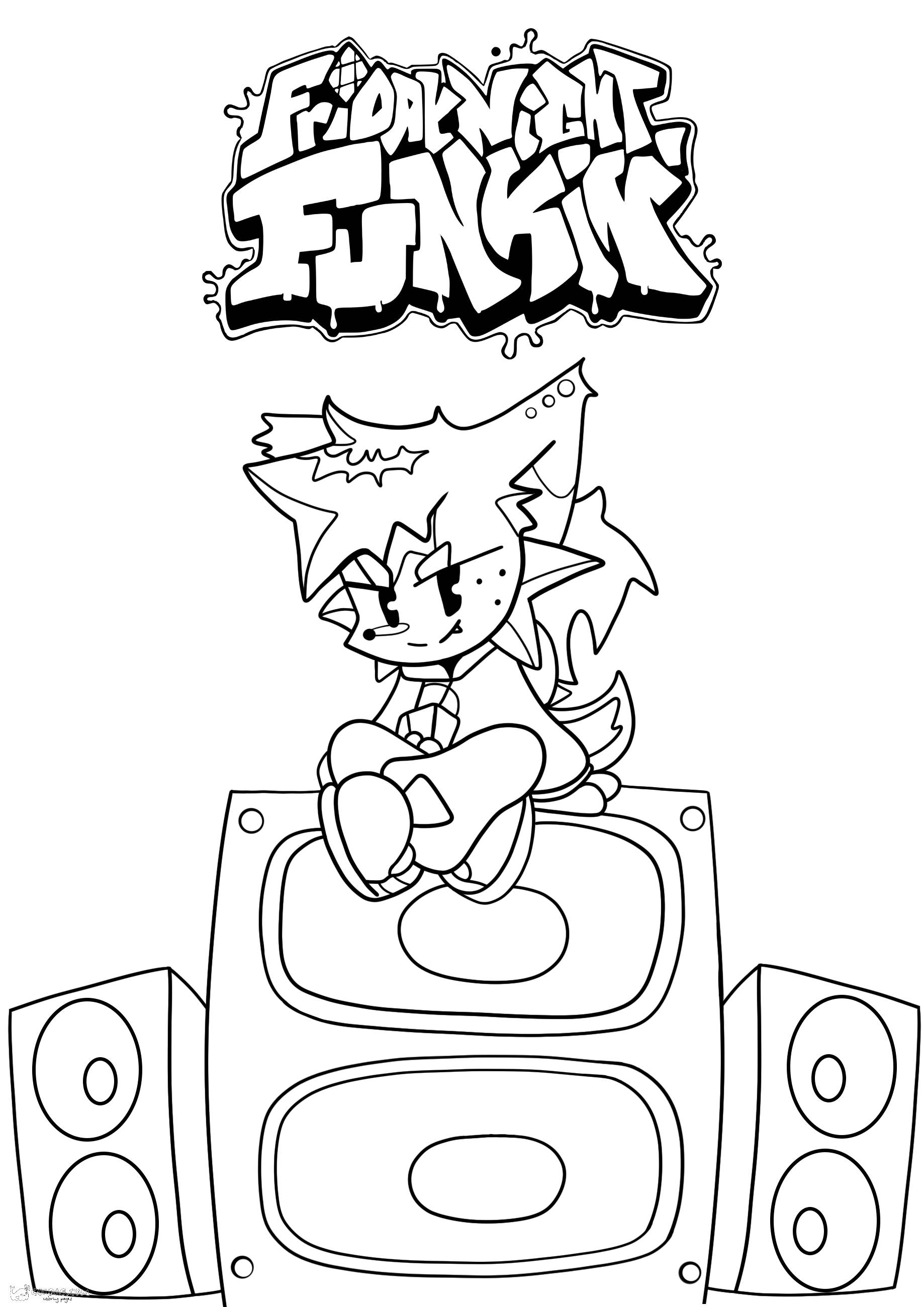 Friday Night Funkin Coloring Pages
