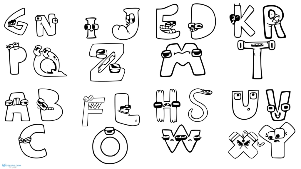 Alphabet Lore Coloring Pages A to Z