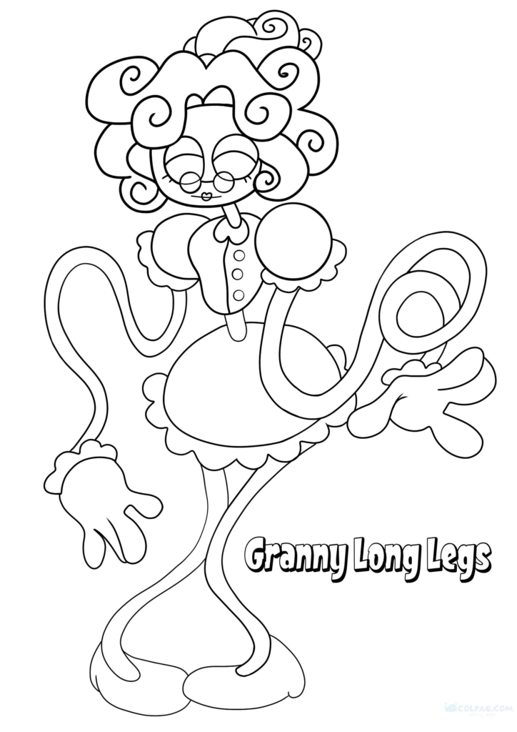 Ausmalbilder von Granny Long Legs