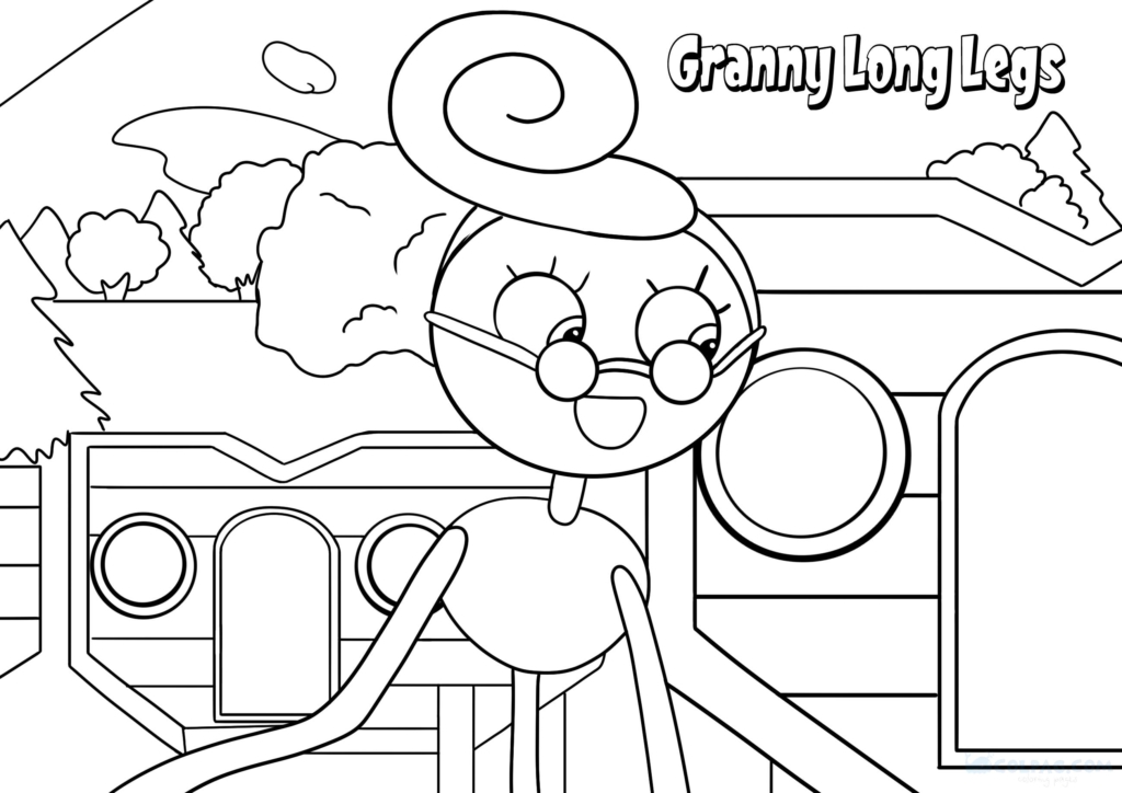Granny Long Legs Coloring Pages