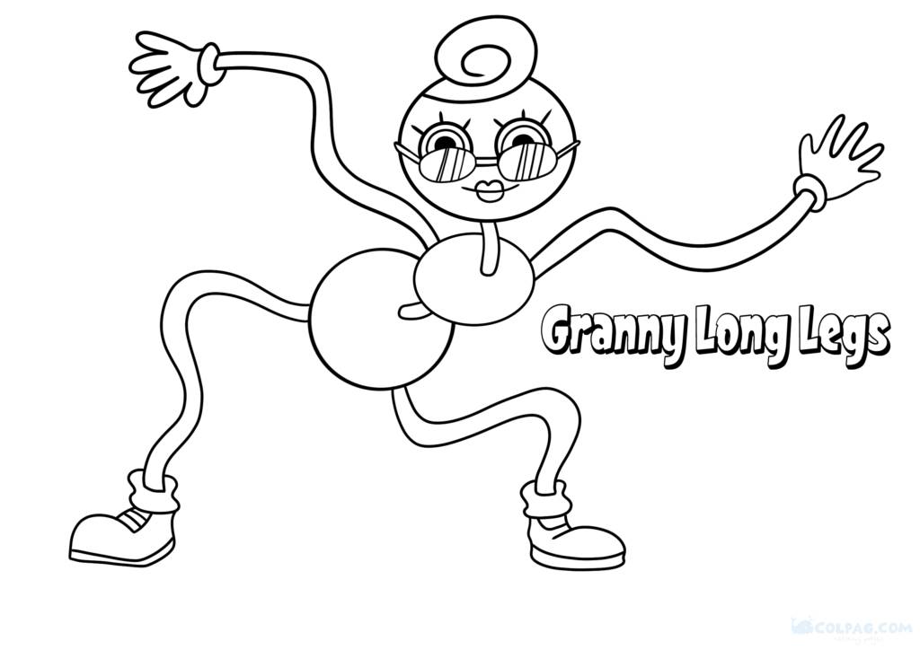 Granny Long Legs Coloring Pages